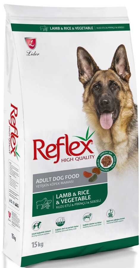 Reflex Kuzu ve Pirinçli Sebzeli Yetişkin Köpek Maması 15+1 kg RFL-101K