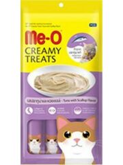 Me-O Creamy Treats Ton Balığı ve Deniz Taraklı Sıvı Kedi Ödülü 4 x 15 gr 18624