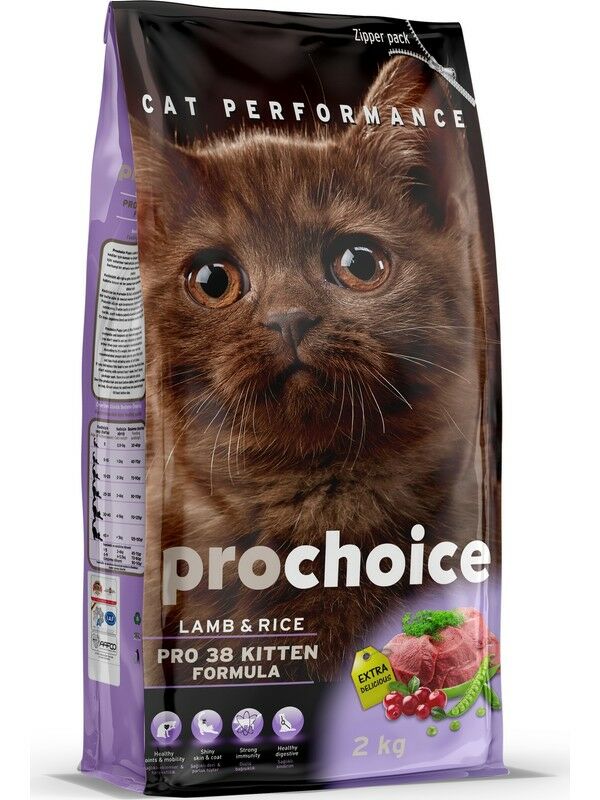 Prochoice Pro 38 Kuzulu ve Pirinçli Yavru Kedi Maması 2 kg