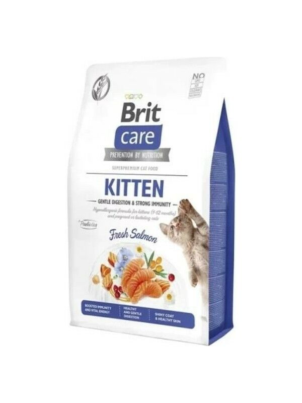 Brit Care Gentle Digestion & Strong Immunity Somonlu Tahılsız Yavru Kedi Maması 2 Kg