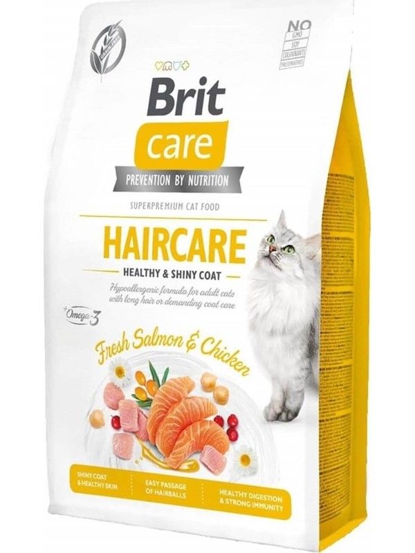 Brit Care Tahılsız Haircare Tavuklu Somonlu Kedi Maması 2 kg
