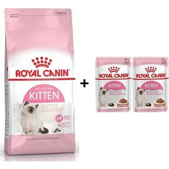 Royal Canin Kitten Yavru Kuru Kedi Maması 4 kg 252204000 + 2 Adet Yaş Mama Hediye