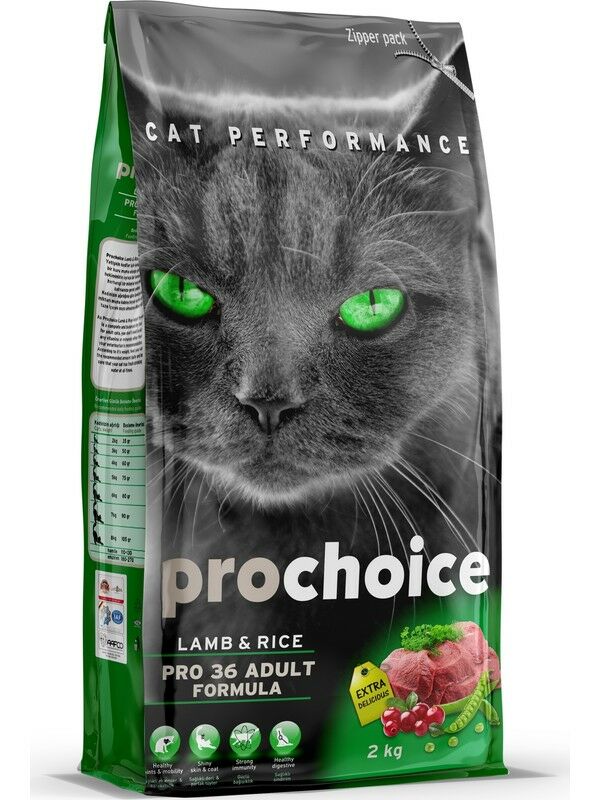 Prochoice Pro 36 Kuzu ve Pirinçli Yetişkin Kedi Kuru Mama 2 Kg P4602