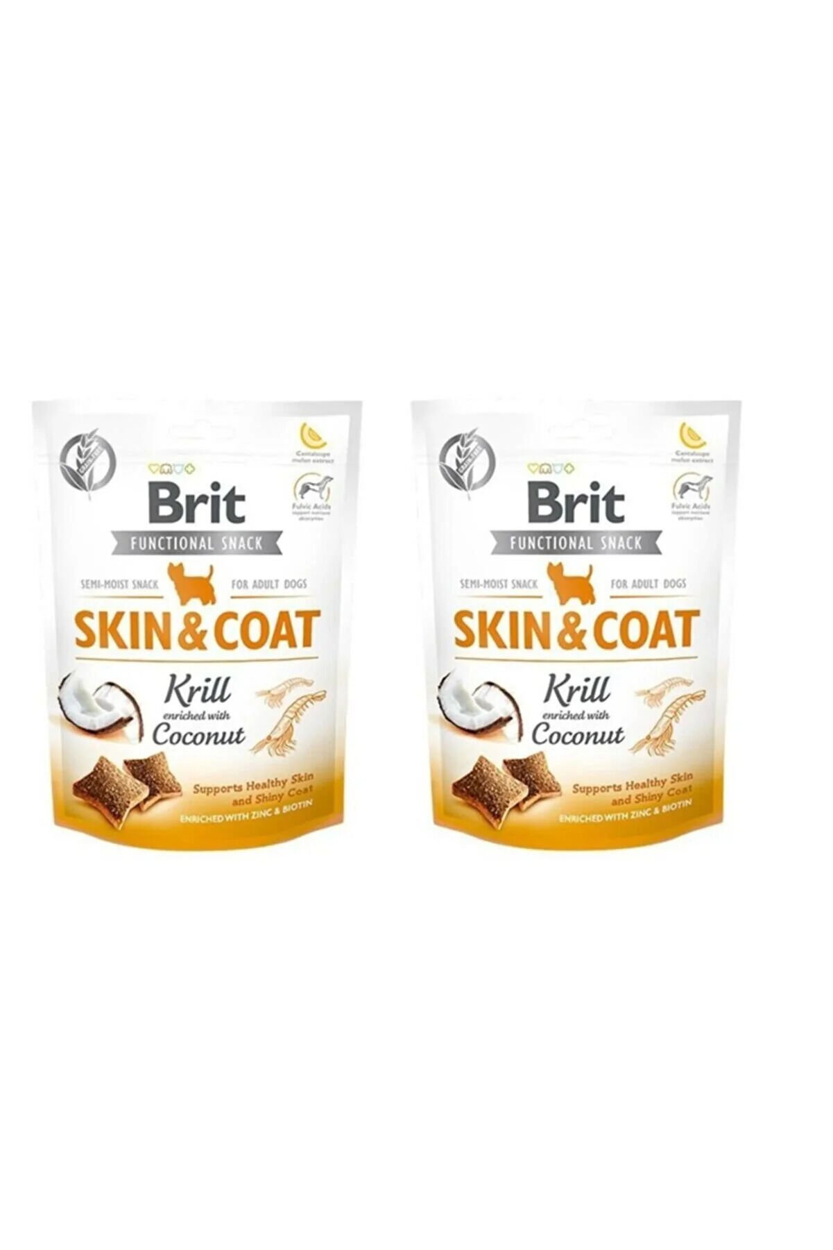 Brit Functional Snack Skin&coat Kril ve Hindistan Cevizli Köpek Ödül Maması 150 gr X 2 Adet B11420