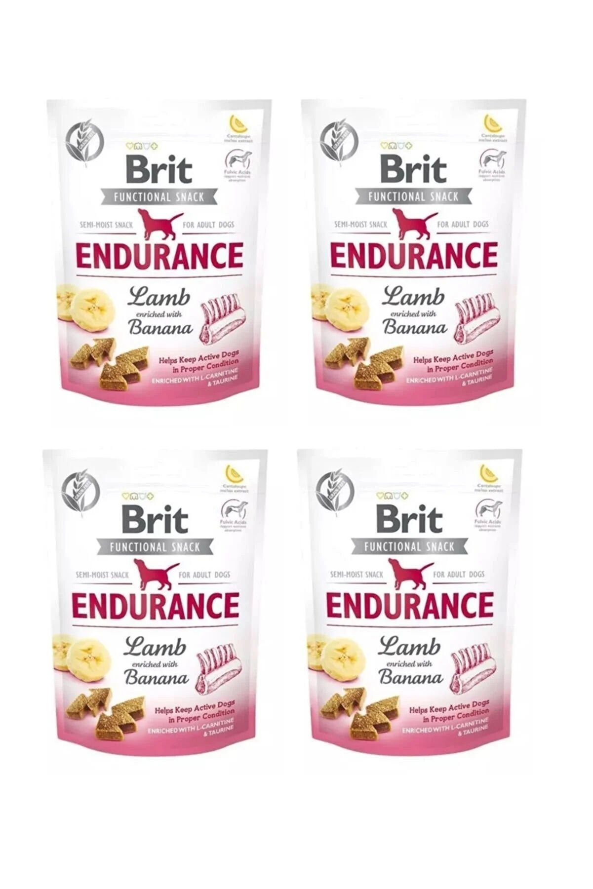 Brit Functional Snack Endurance Kuzu ve Muzlu Köpek Ödül Maması 150 gr X 4 Adet  B11424