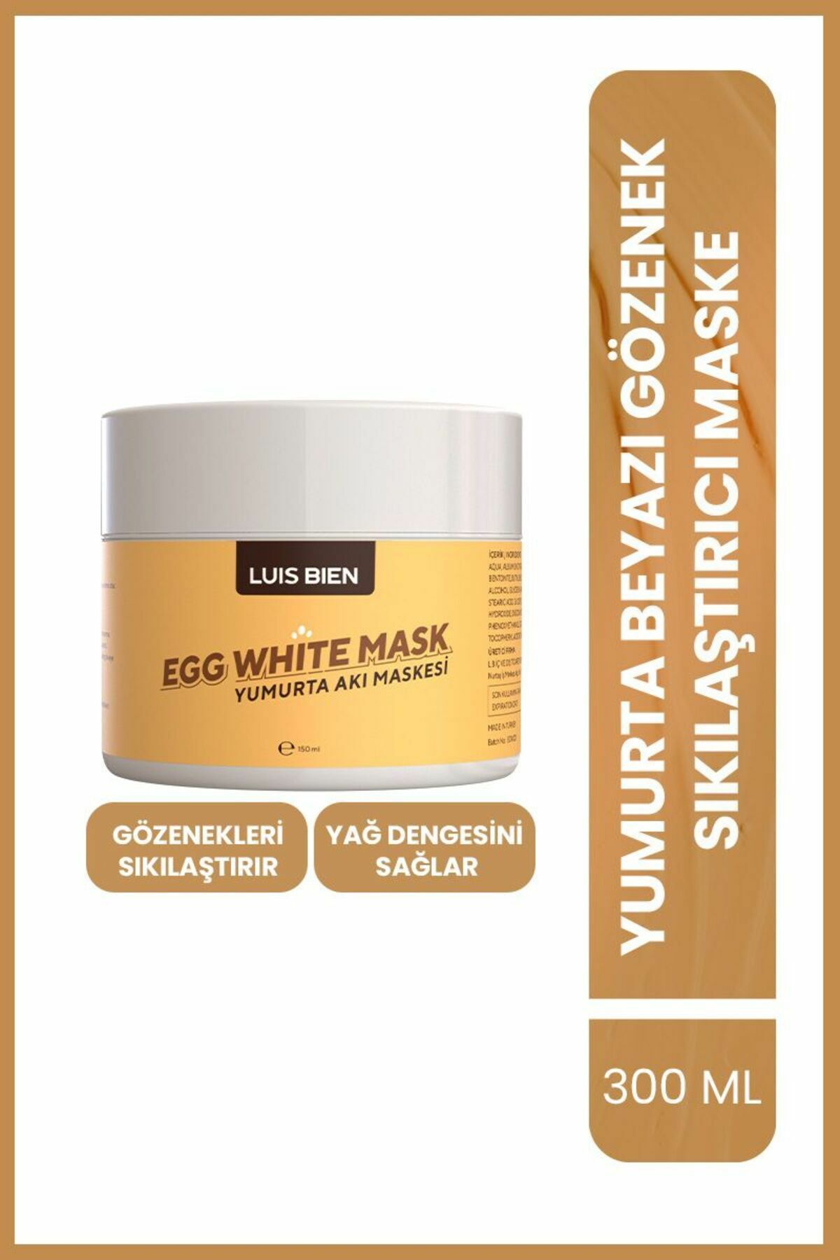 Luis Bien Egg White Yumurta Beyazı Gözenek Sıkılaştırıcı Maske 125 gr