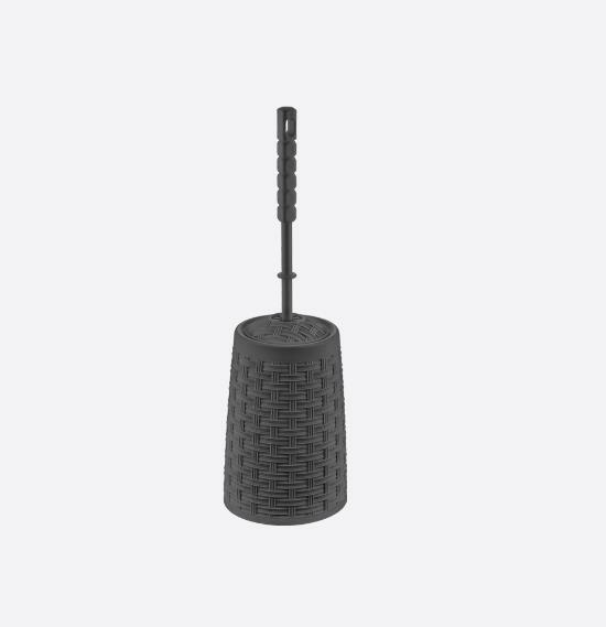 WC FIRÇASI RATTAN KAHVE-SİYAH TP