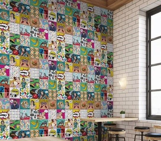 OUTLET/30X60 POP ART MIX  MEDALLION DEKOR