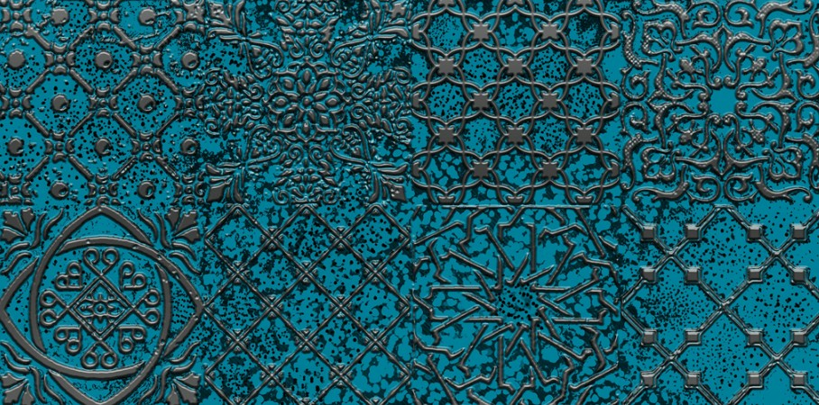 OUTLET/30X60 CUBA MAVİ MADALYON DEKOR