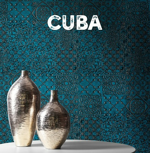 OUTLET/30X60 CUBA MAVİ MADALYON DEKOR