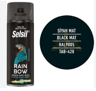 SPREY BOYA AKRİLİK SİYAH MAT 400ML KOLİ/12AD TP