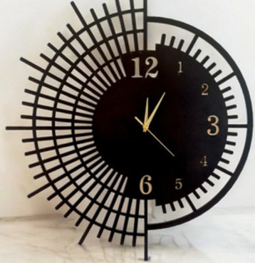 DUVAR SAATİ AHŞAP 70 CM ANTRASİT