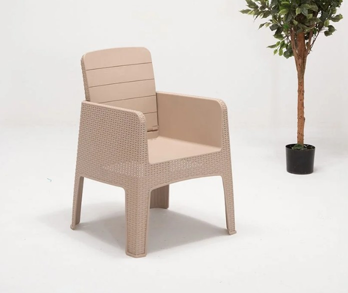 MASA RATTAN 6 AD APEX SANDALYE MİNDERSİZ CAPPUCİNO