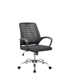 OFİS SANDALYESİ ÇİZGİ FİLE TEKERLEK SİYAH TP