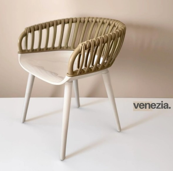 SANDALYE VENEZİA BEYAZ/CAPPUCİNO