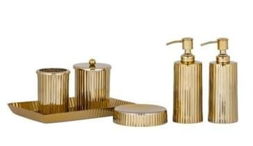 BANYO SETİ 6LI ALTIN