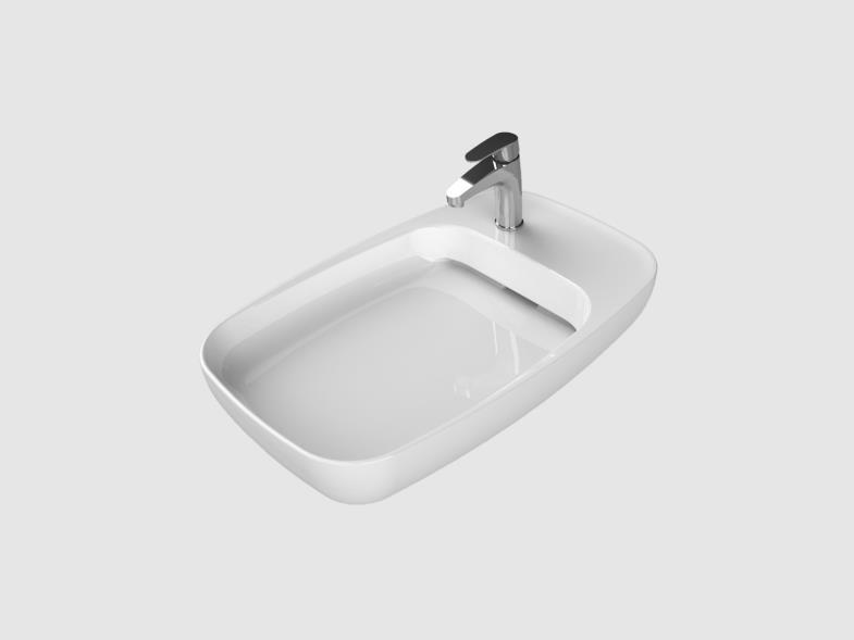 KMPNY/NOVA 67CM ÇANAK LAVABO DELİKLİ PARLAK BEYAZ