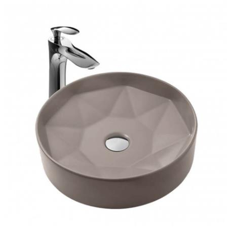 DIAMANTE Ø42 CM ÇANAK LAVABO MAT MOKA