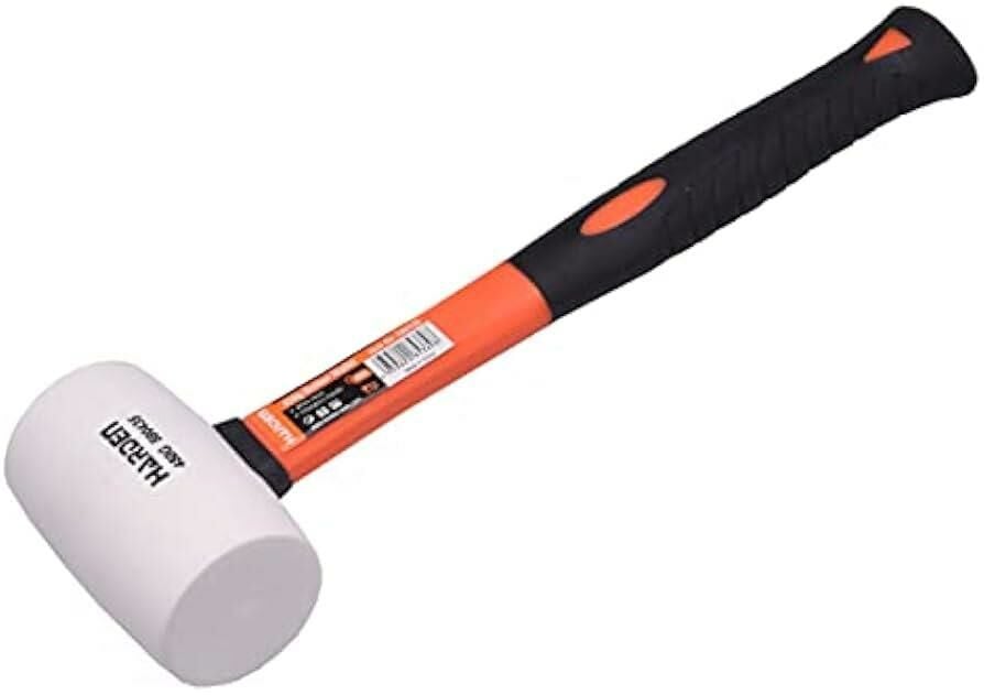 TOKMAK LASTİK FİBERGLASS SAPLI BEYAZ 680GR