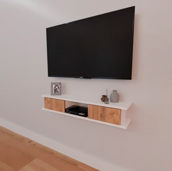 TV SEHPASI DUVAR TİPİ BEYAZ ÇAM 120CM
