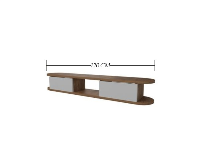 TV SEHPASI DUVAR TİPİ YUVARLAK ÇAM BEYAZ 120CM