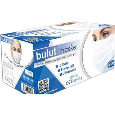 MASKE TEK KULLANIMLIK BEYAZ 50Lİ