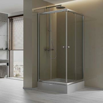 80X120 ECO KABİN 6MM CAM PRLK KROM PRF H:190 TP
