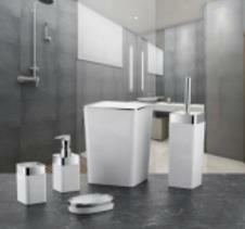 NET/BANYO SETİ 5Lİ AKRİLİK KREM,SİYAH,GRİ