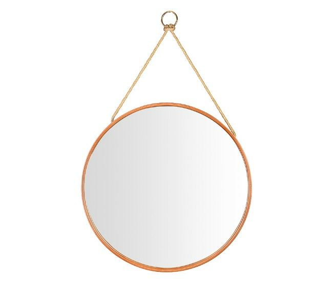 AYNA YUVARLAK AHŞAP ÇERÇEVE İPLİ 60CM TP