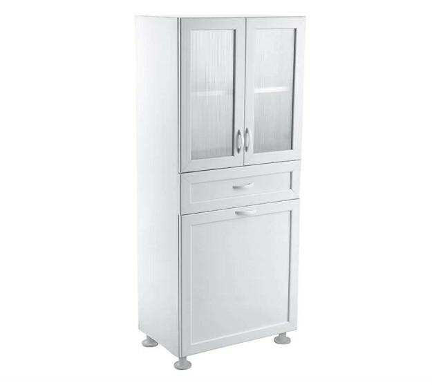 BANYO DOLABI 2KAPAK 1ÇEKMECE ÇAMAŞIR SEPETLİ P