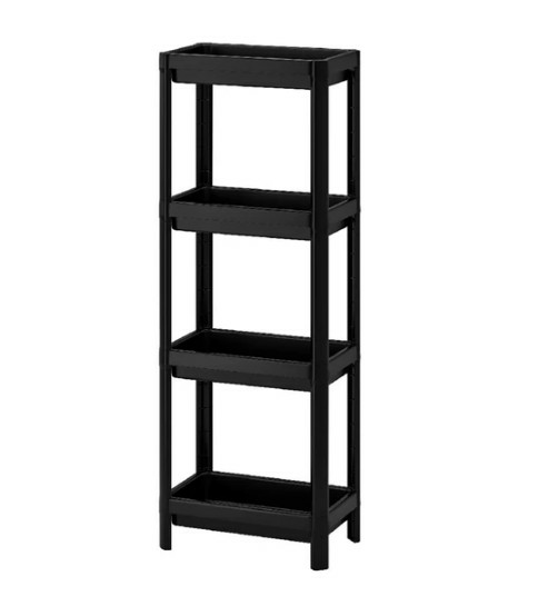 RAF 4 KATLI MODÜLER PVC DERİN BEYAZ-SİYAH TP