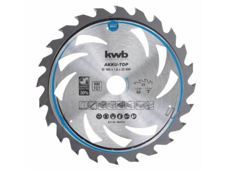 KWB TEPSİ TESTERE 160 x 20  Z24 DİŞ 584533