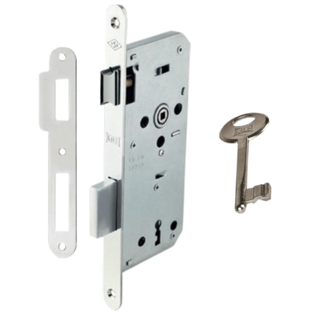 Kale Kilit Ekstra Gömme ROZET DELİKLİ Kapı Kilidi Tek Anh. 40mm NİKEL