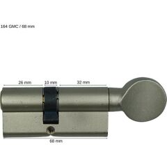 Kale Kilit Standart Mandallı Silindir 68mm (26+10+32) Nikel