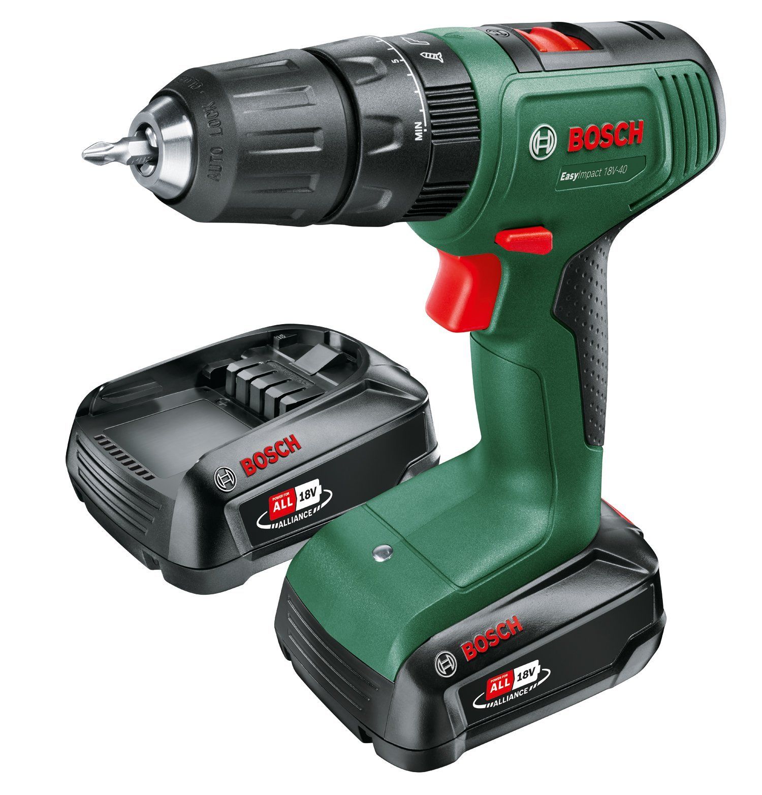 Bosch EasyImpact 18V-40 Çift Akülü 2 Ah Darbeli Vidalama Makinesi