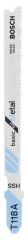Bosch - Ekonomik Seri Metal İçin T 118 A Dekupaj Testeresi Bıçağı - 5'Li Paket