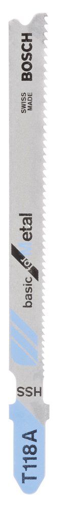 Bosch - Ekonomik Seri Metal İçin T 118 A Dekupaj Testeresi Bıçağı - 100'Lü Paket