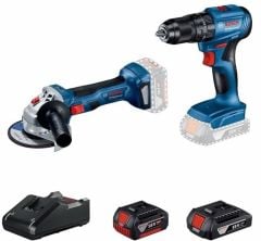 Bosch GWS 180-LI + GSB 185-LI 18 V Çift Akülü 2+4 Ah Elektrikli El Aletleri Seti