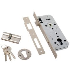 Kale Kilit Standart Silindirli Rozet Delikli Daire Kilidi 40mm NİKEL