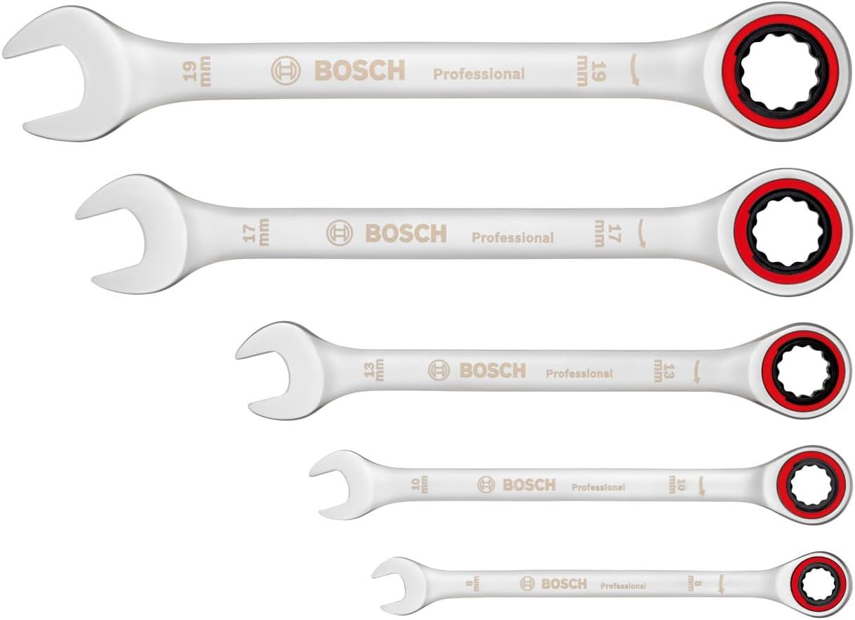 Bosch Profesyonel Cırcırlı Anahtar Seti 5 Parça - 1600A02Z3D