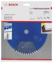 Bosch - Expert Serisi Yüksek Basınçlı Lamine Panel ve Trespa için Daire Testere Bıçağı 190*20 mm 56 Diş