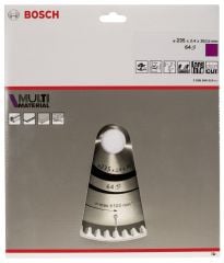 Bosch - Standard for Serisi Çoklu Malzeme için Daire Testere Bıçağı 235*30/25 mm 64 Diş