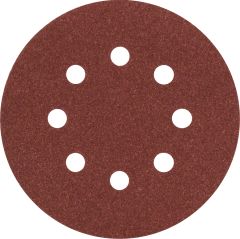 Bosch - Eksantirik Zımpara Kağıdı 5'li, 125 mm 120 Kum 8 Delik