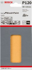 Bosch - Best for  Serisi Ahşap Zımpara 80 x 133 mm 120 kum 6 Delik
