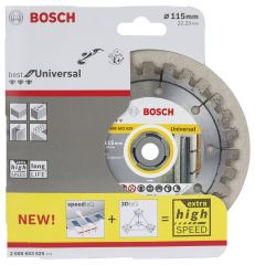 Bosch - Best Serisi Genel Yapı Malzemeleri ve Metal İçin Elmas Kesme Diski 115 mm
