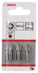 Bosch - Extra Hard Serisi Vidalama Ucu PH3*25 mm 3'lü