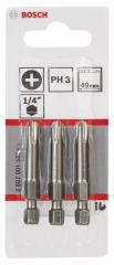Bosch - Extra Hard Serisi Vidalama Ucu PH3*49 mm 3'lü