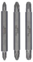 Bosch - Çift Taraflı Vidalama ucu PZ1/2/3*60 mm 3'lü