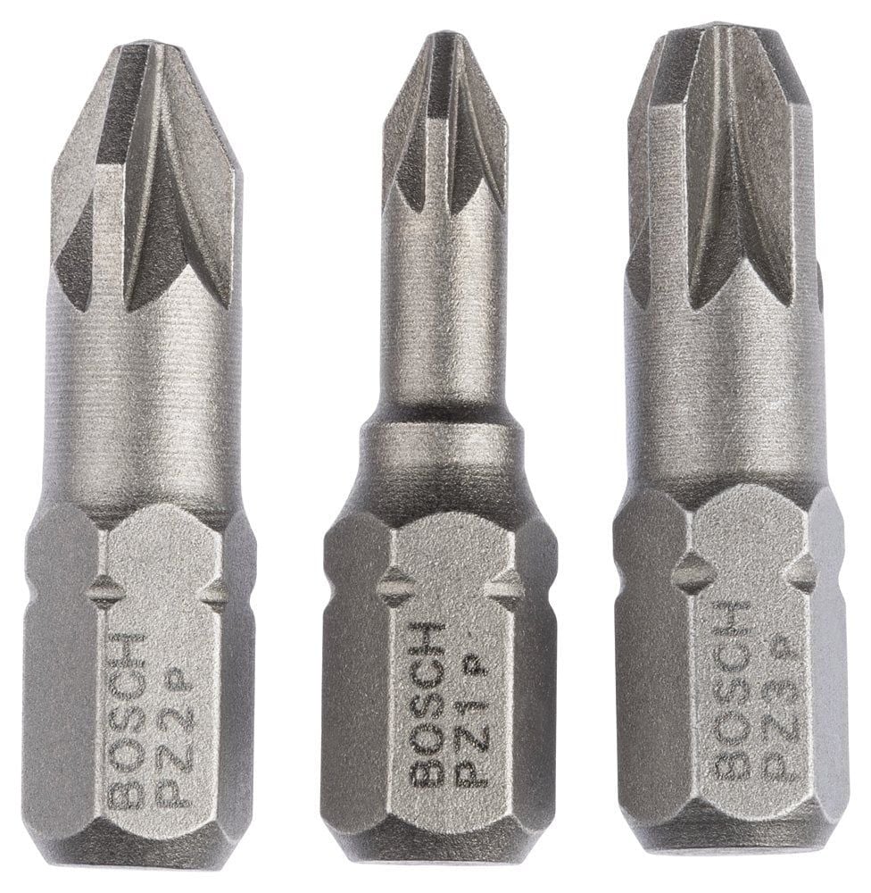 Bosch - 3 Parçalı Extra Hard Serisi Vidalama Ucu Seti PZ1/2/3*25 mm