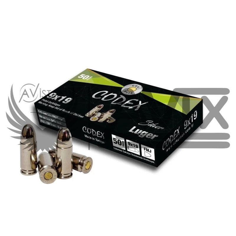 LUGER CODEX (FMJ-124 GRN) TABANCA FİŞEĞİ